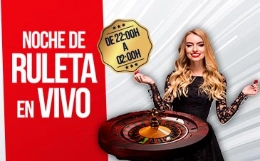Chica, crupier cerca del casino e inscripción: Noche de ruleta en vivo