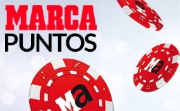 Marca puntos Inscripción y chips en el aire